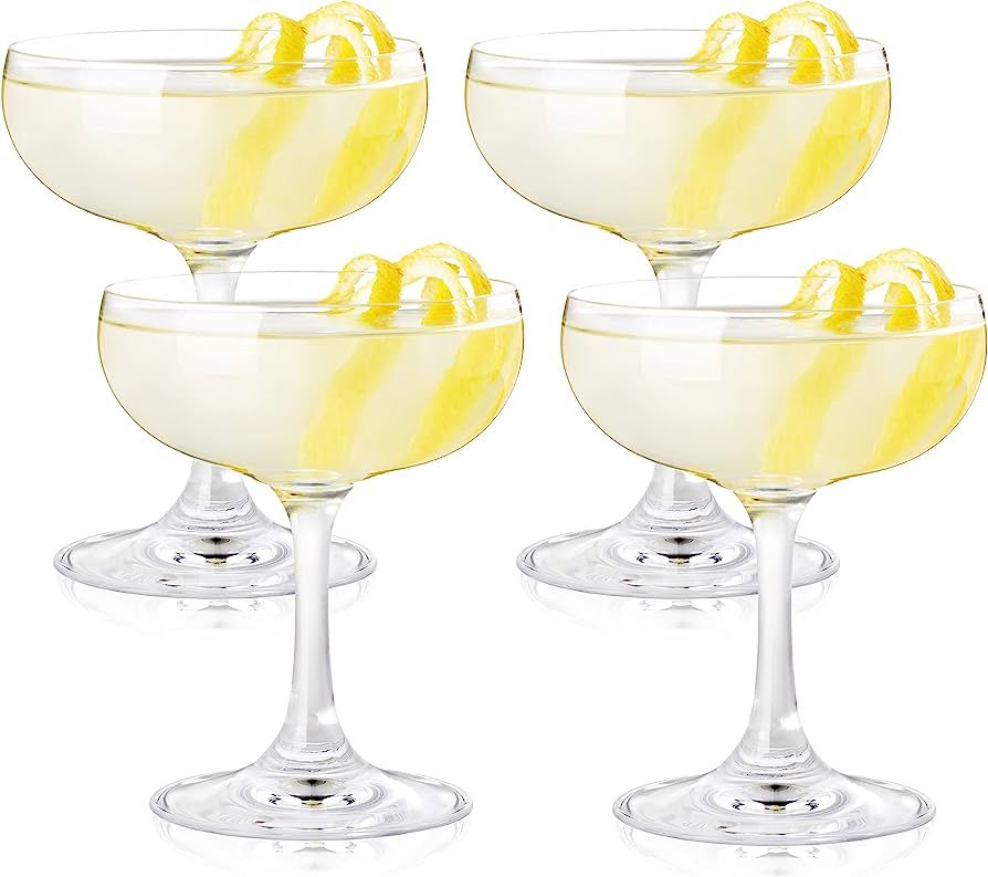 True Coupe Cocktail Glasses, Barware Drinking Glasses, Martini Daiquiri Manhattan, Coupe Glasses ... | Amazon (US)