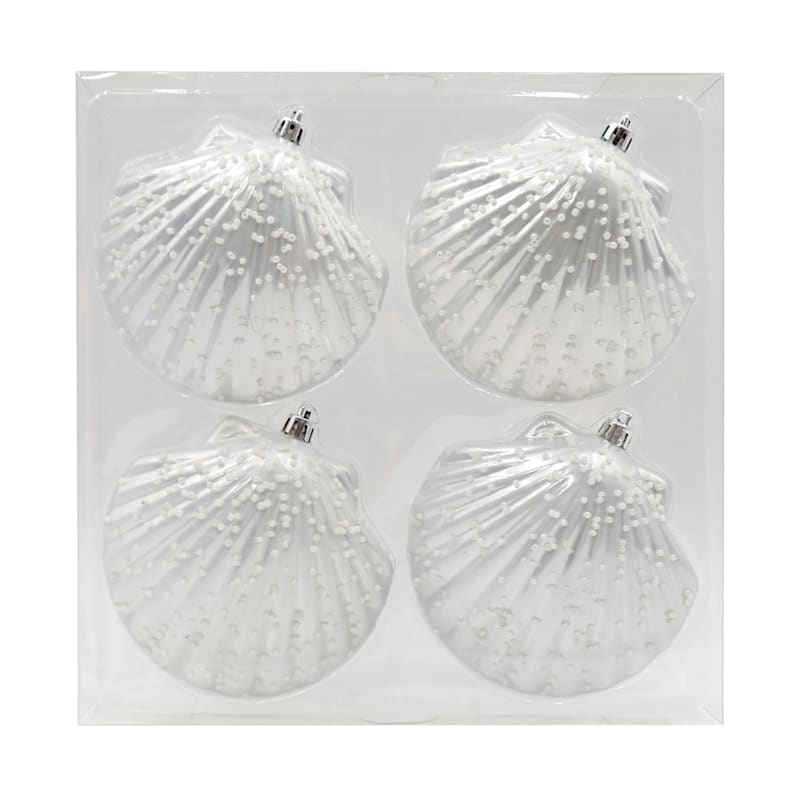 4-Count Pearl Shell Ornaments, 5" | At Home