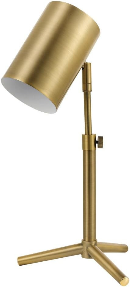 Globe Electric 52097 Pratt Desk Lamp, 18 in 1, Brass 1-Light | Amazon (US)