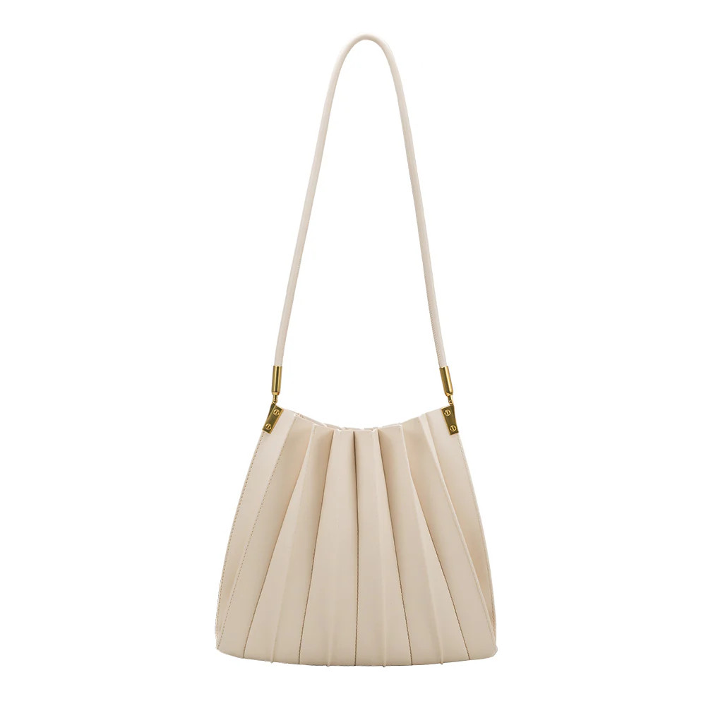 Carrie Ivory Medium Shoulder Bag | Melie Bianco