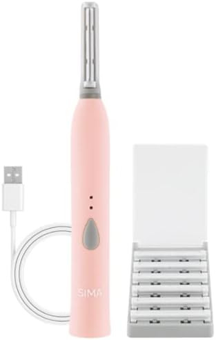 Spa Sciences - SIMA Dermaplaning Tool - Patented Painless 2 in 1 Facial Exfoliation & Peach Fuzz-Hai | Amazon (US)