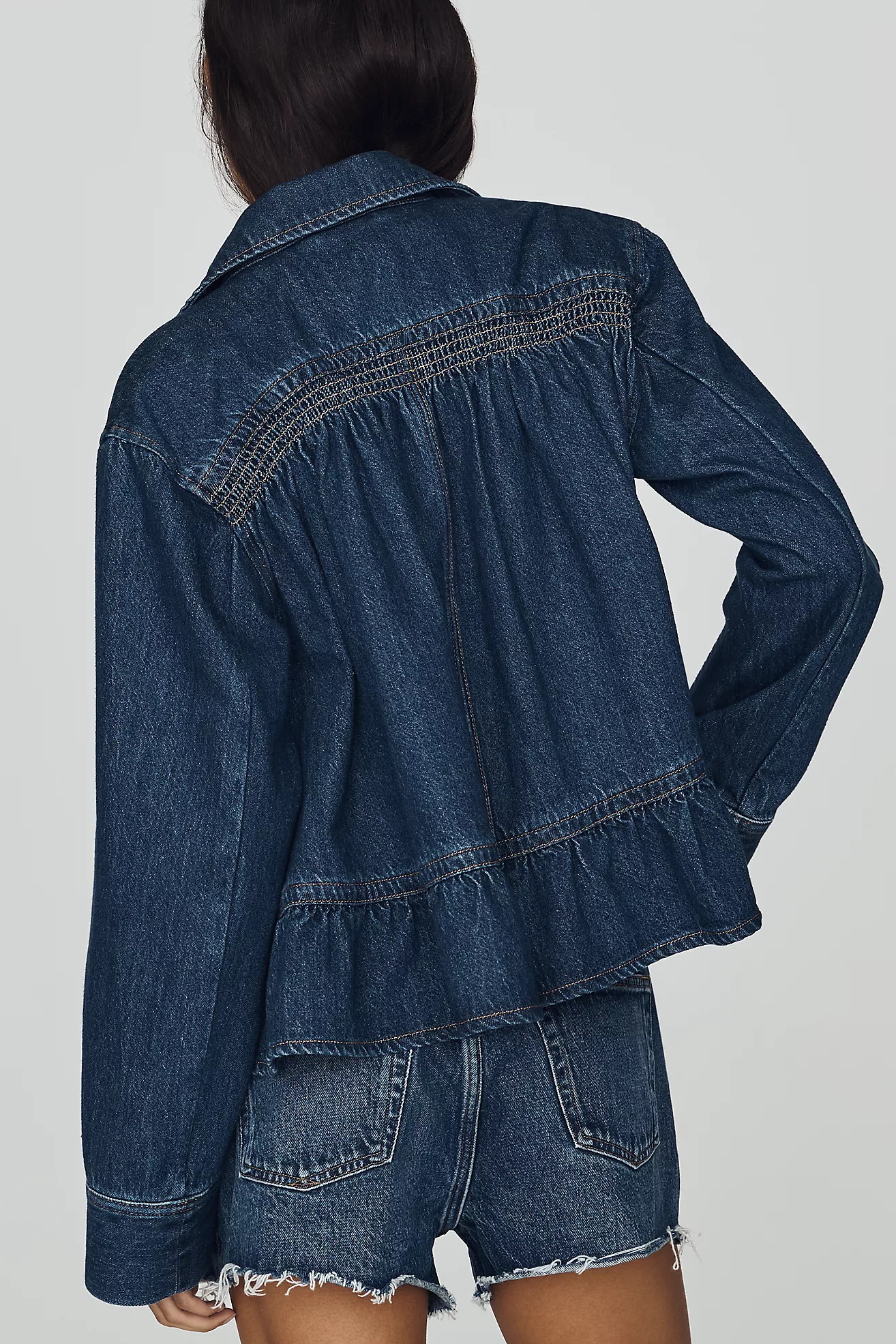 By Anthropologie Cotton Denim Swing Jacket | Anthropologie (US)