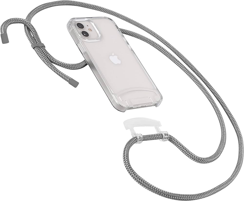 HoldingIT Clear Crossbody Phone Case for iPhone 12/12 Pro with Detachable Lanyard, 2-in-1 Crossbo... | Amazon (US)
