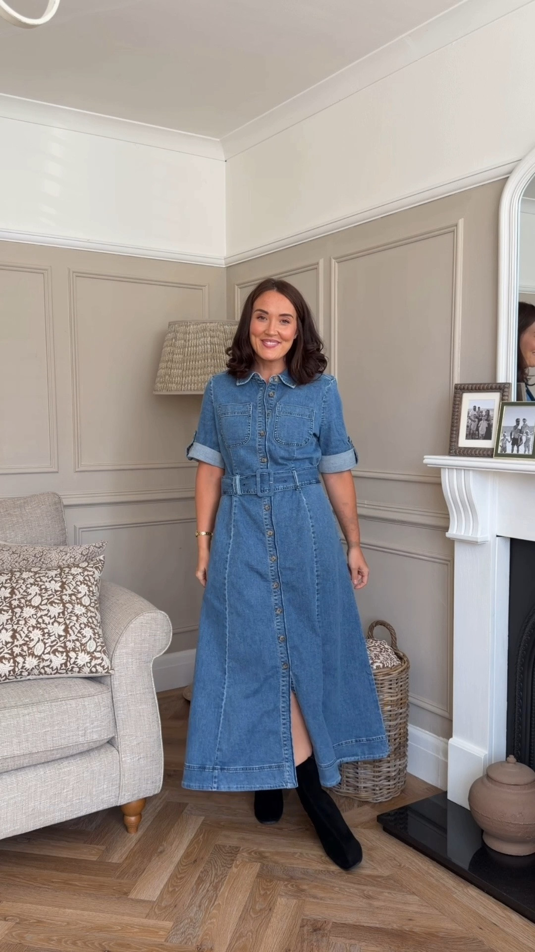 Which denim look would you choose? I love that both would look fabulous with sandals whilst it's hot. But with Autumn boots wow I think it just elevates the look 🤎🔥🎃 sorry I know I'm clearly not well as it's like 38 degrees and August!  The dress has 15% off with code GD7X atm too xx wearing a S in the jacket it comes up oversized. Size 14 in the jeans and a 12 in the dress xx

#LTKuk #LTKsummer #LTKautumn