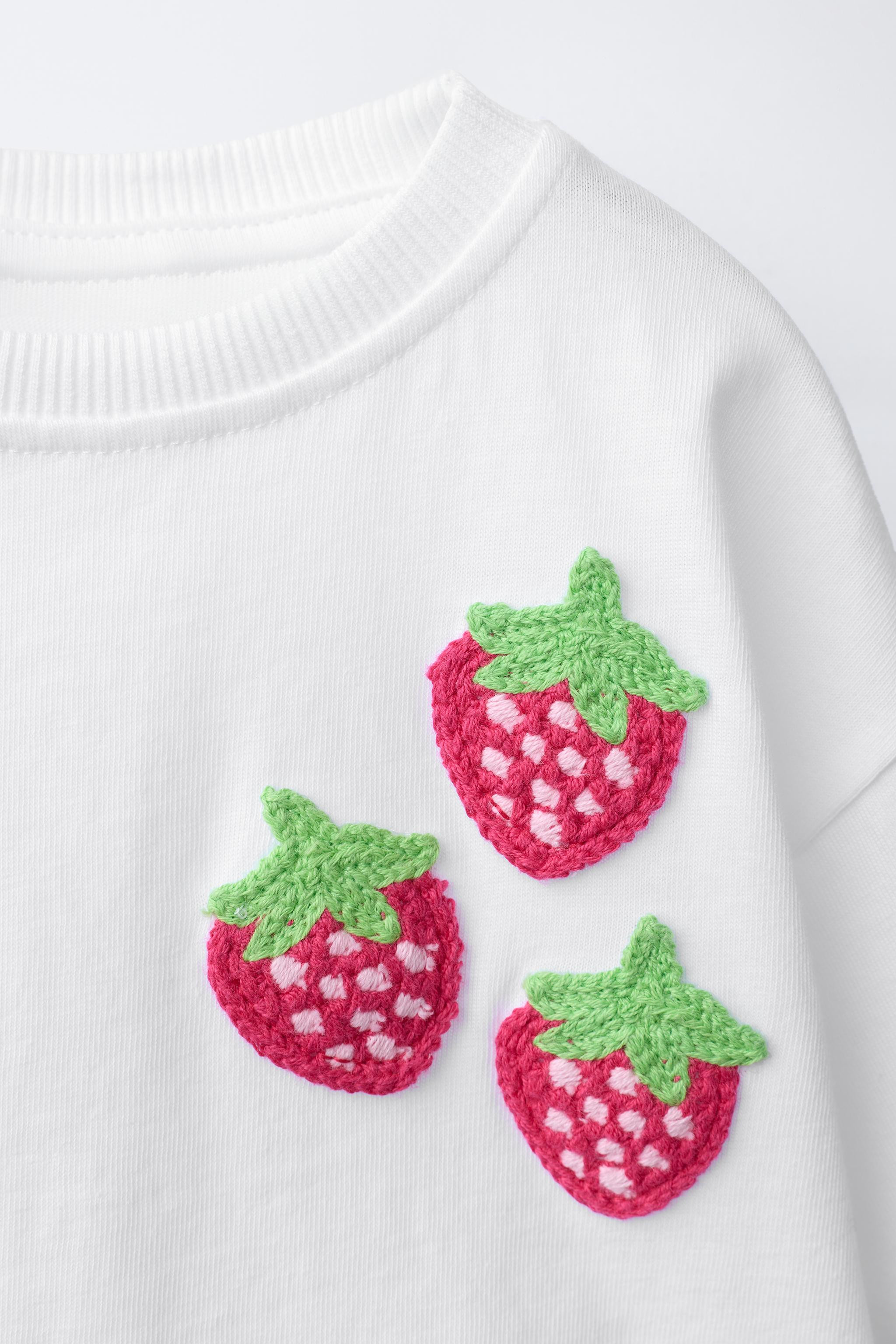 CROCHET FRUIT T-SHIRT | Zara US