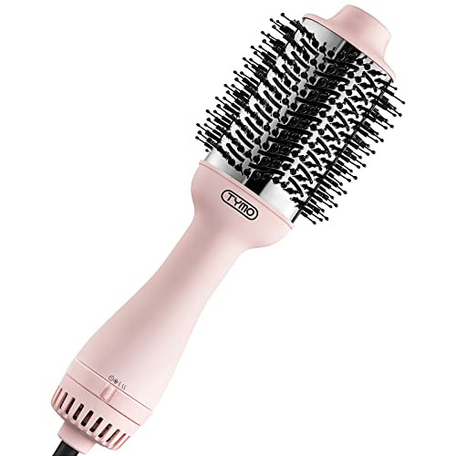 TYMO Pink Volumizer Hair Dryer Brush with Titanium Barrel, 1200W, 3 Speeds, Nylon Bristles, Ionic Technology, Salon Long-lasting Hairstyles, Hot Air Brush for Women, Designed for 120V USA Outlets | Amazon (US)