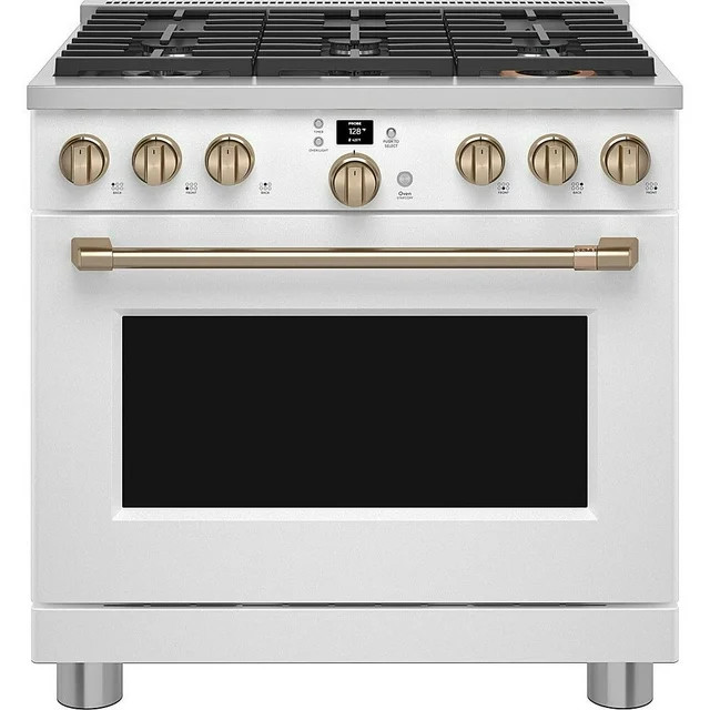 Café CGY366P4TW2 6.2 Cu. Ft. Matte White Freestanding Gas Range - Walmart.com | Walmart (US)