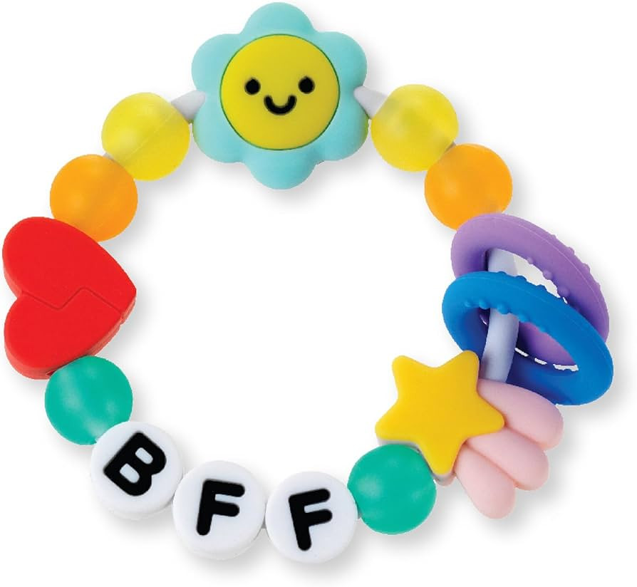 Infantino BFF Friendship Baby Teether – Soft Silicone Baby Teething Toy with Textures, Bright C... | Amazon (US)