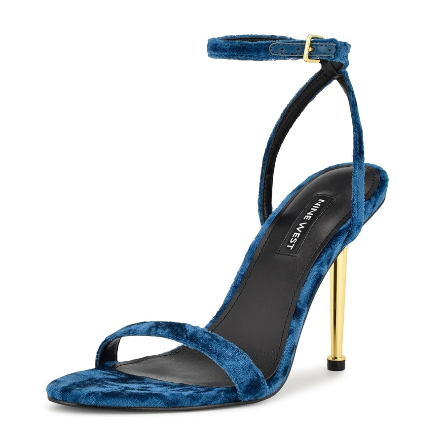 Amazon.com | Nine West Women's Reina3 Heeled Sandal, Black, 8.5 | Heeled Sandals | Amazon (US)