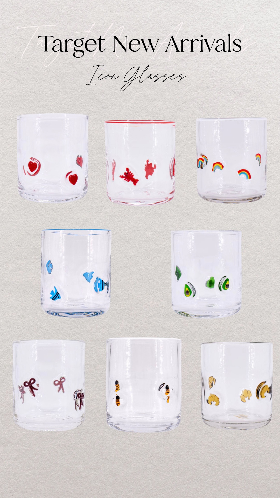 New affordable icon glasses at Target! How cute are these for your morning coffee or an afternoon poppi! 

 #LTKSeasonal #LTKHome