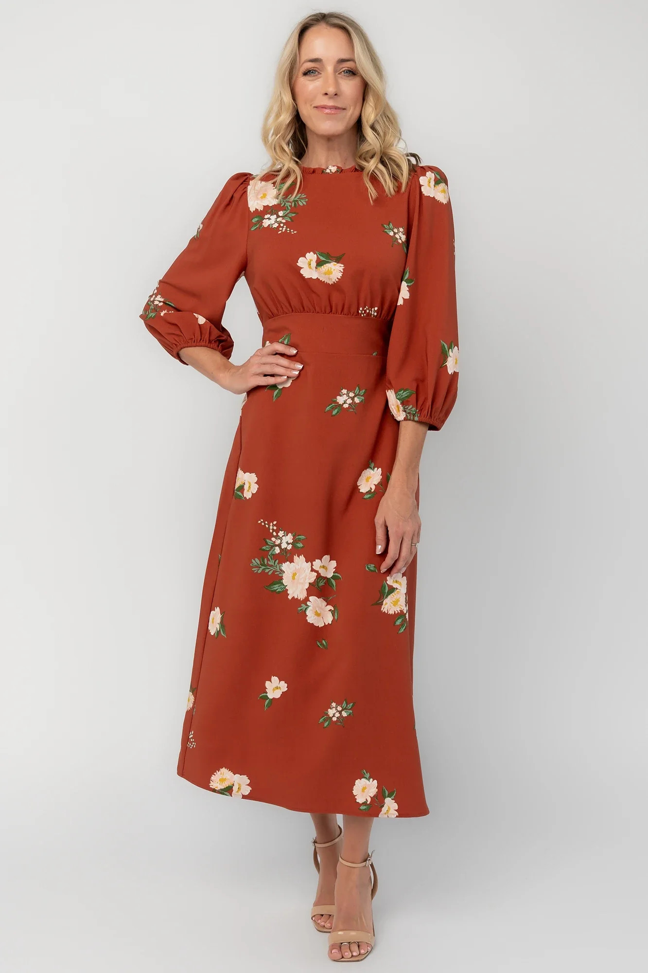 Karalie Maxi Dress | Terracotta Floral | Baltic Born