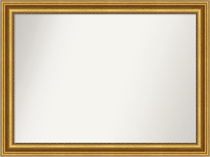 Amanti Art Gold Bathroom Mirror for Over Sink, 36x48 Custom Made Parlor Gold Rectangle Vanity Mir... | Amazon (US)