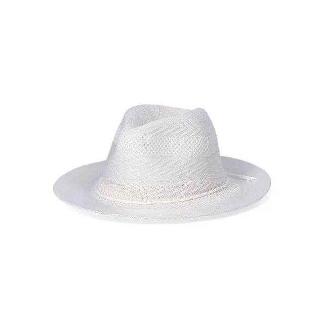 Time and Tru Women's Polyester Knit Fedora, Ivory | Walmart (US)