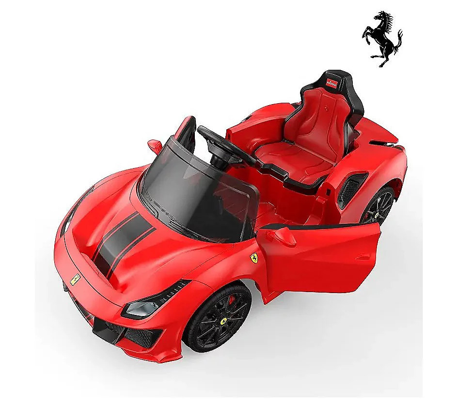 Ferrari Ride On Kids Sports Car w/ Leather Seat | QVC