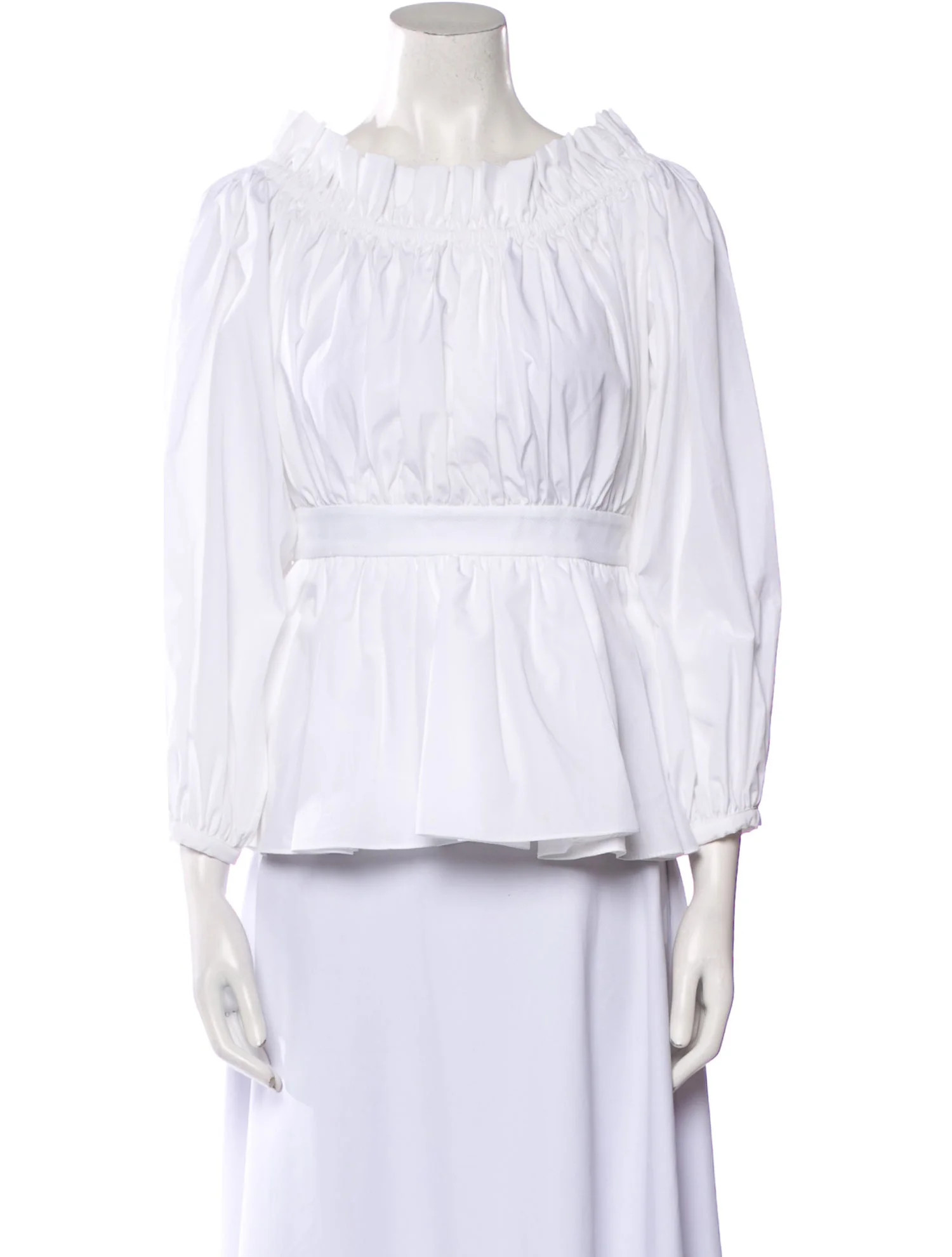 Bateau Neckline Three-Quarter Sleeve Blouse w/ Tags | The RealReal