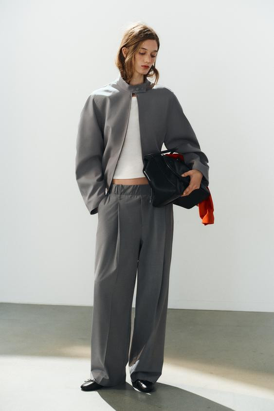 ELASTICATED PLEATED TROUSERS | Zara UK