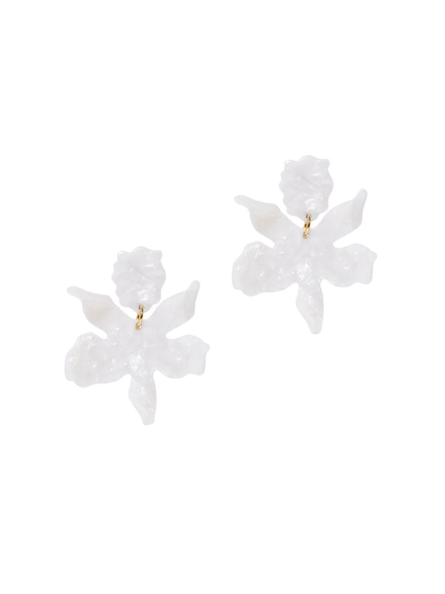 Paper Lily 14K-Gold-Plated & Acetate Small Drop Earrings | Saks Fifth Avenue