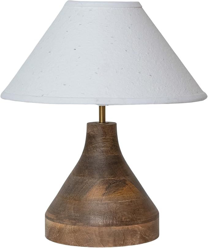 Bloomingville 40 Watt Artisanal Aura Mango Wood Table Lamp, Natural | Amazon (US)