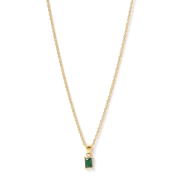 Gia Gold Necklace - Emerald | Arms Of Eve