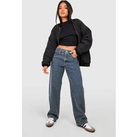 Womens Petite Basics Boyfriend Jean - Blue - 12 | boohoo (US & Canada)
