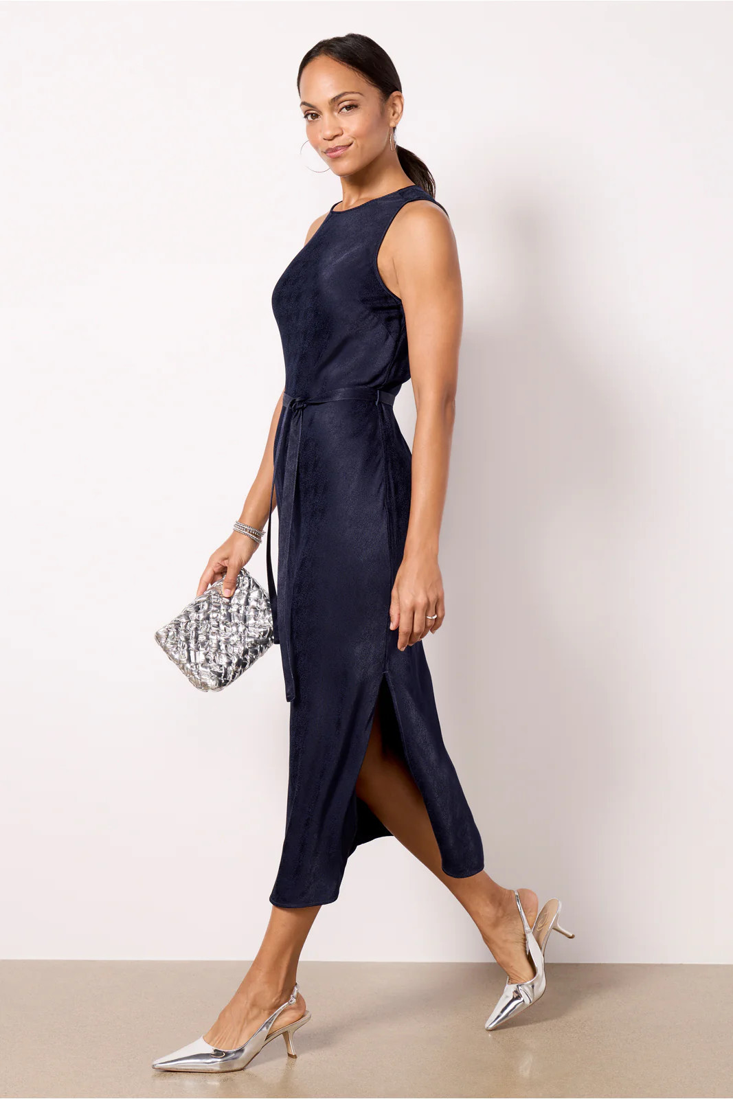 Hammered Satin Slip Dress | Evereve