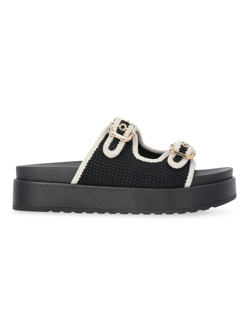 Madden NYC Women's Crochet Buckle Slide Sandals | Walmart (US)