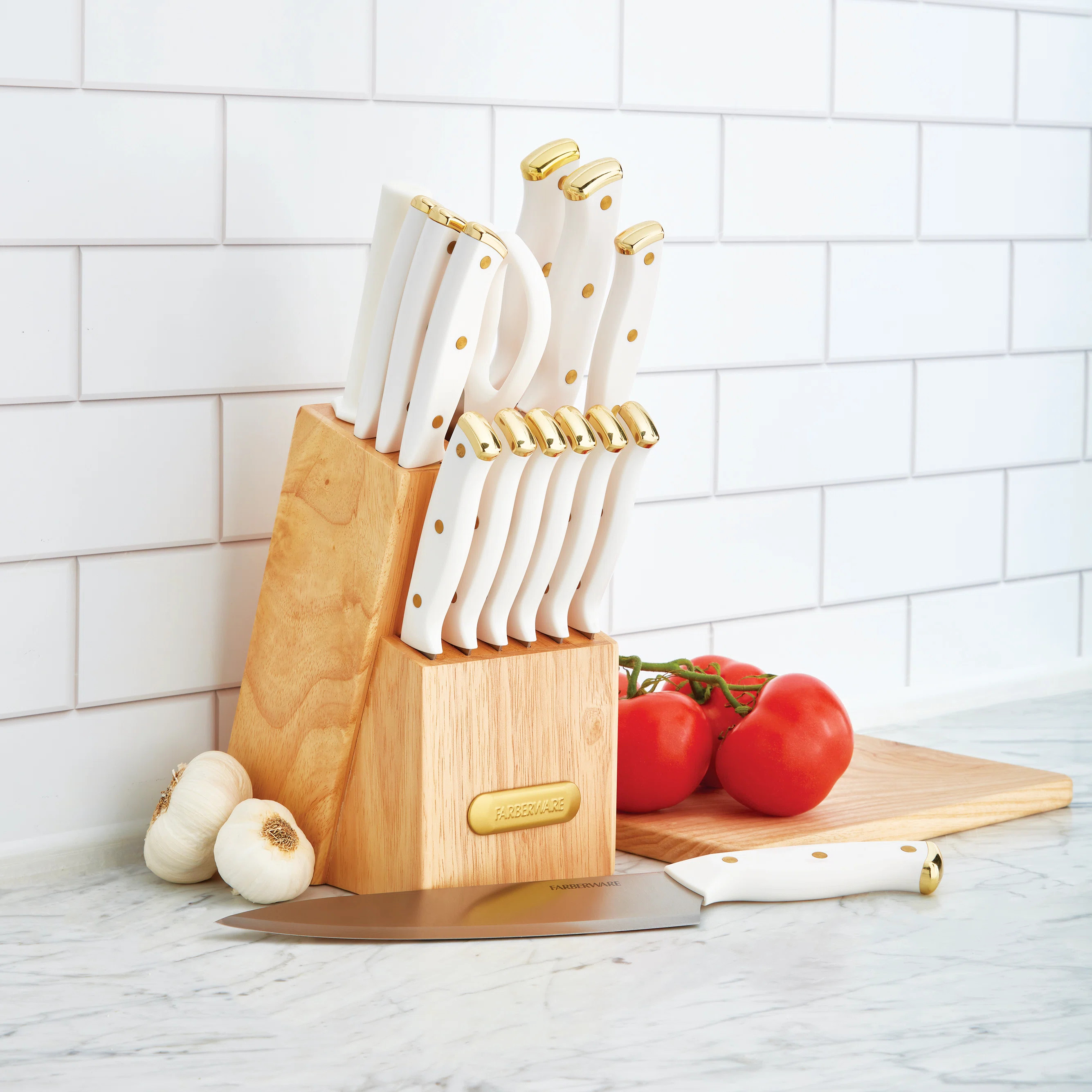 Farberware 15-Piece High-Carbon Stainless Steel Triple Riveted Knife Block Set & Reviews | Wayfai... | Wayfair North America