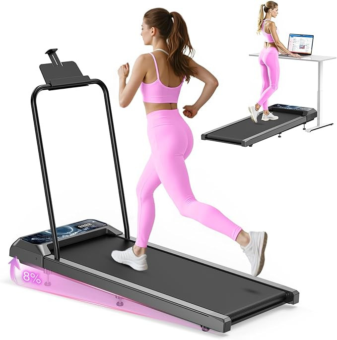 Walking Treadmill Pad with Incline - Portable Under Desk Treadmill, Walking Mat Pad with Handle B... | Amazon (US)