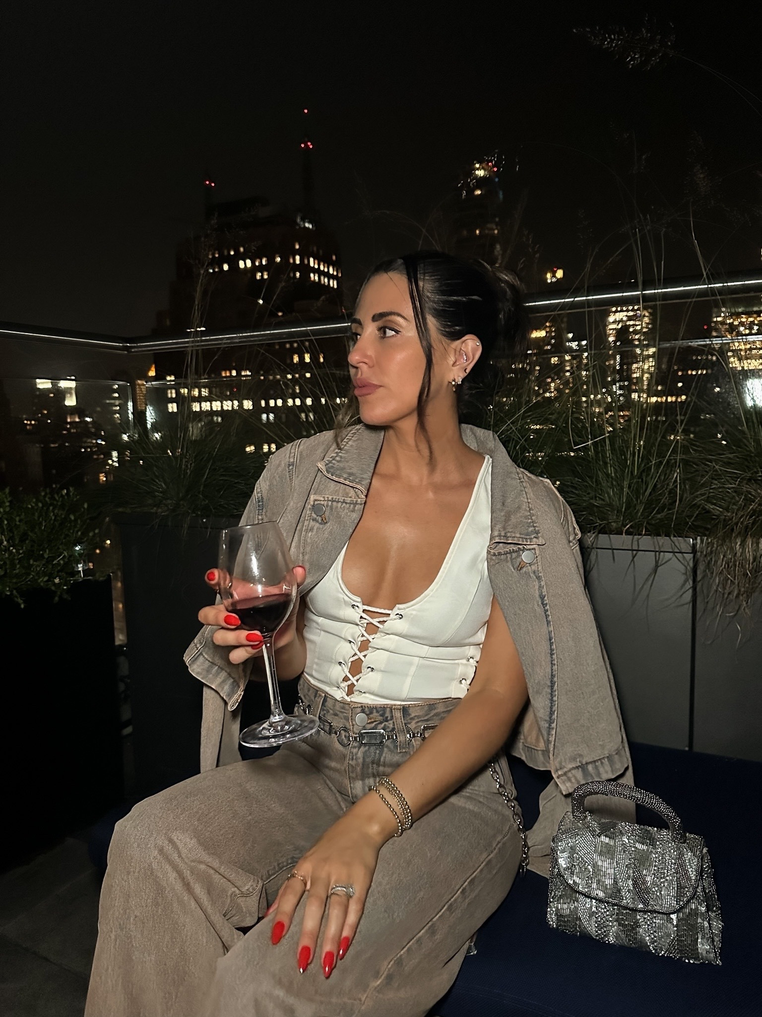 Denim on denim look.. wearing a size 4 in the corset lace up top and size 2 in the jeans 

Denim outfit | going out top | going out outfit | nyc street style 

#LTKstyletip #LTKshoecrush #LTKfindsunder50