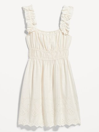 Waist-Defined Ruffle-Trimmed Mini Dress for Women | Old Navy (US)