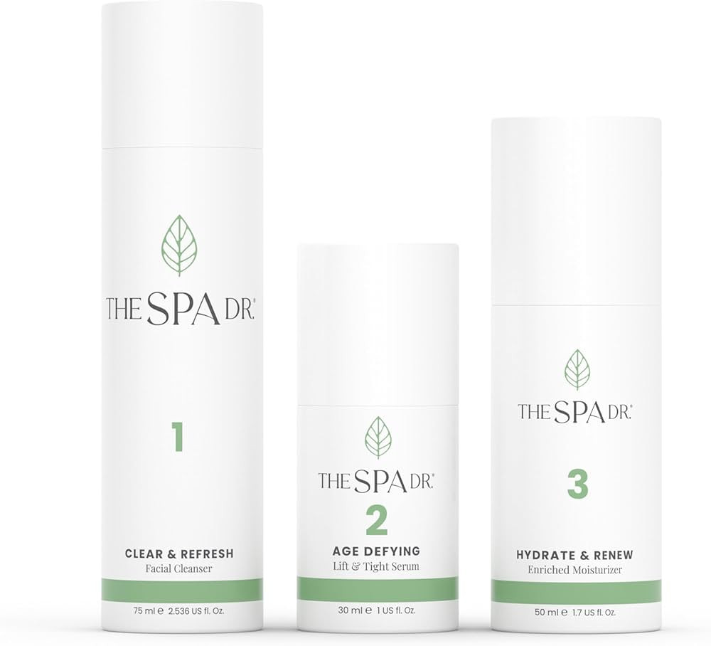 The Spa Dr. 3-Step Age-Defying Skincare System - Antiaging SkinCare Set for Women - Anti Aging Sk... | Amazon (US)