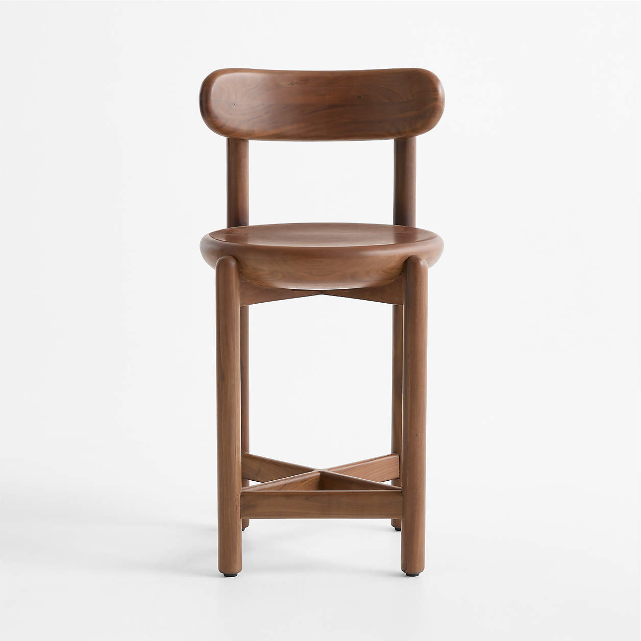 Amapa Walnut Counter Stool | Crate & Barrel | Crate & Barrel