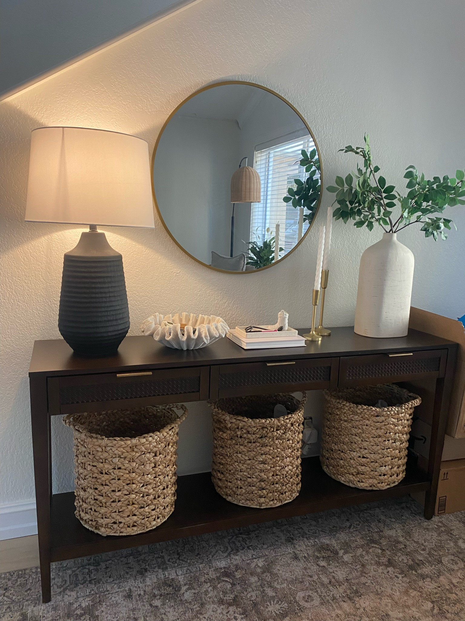 Entryway table, console table, target home decor, organic modern decor, woven baskets, storage ideas, entryway, neutral home decor 

#LTKFindsUnder100 #LTKHome #LTKFindsUnder50