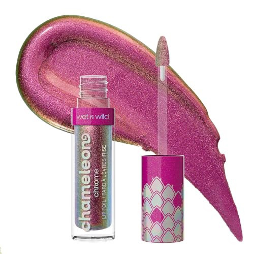 wet n wild Chameleon Chrome Lip Foil, Bold Light-Reflecting Pigments, Multidimensional Shine, Non-Sticky Smooth Formula, Vegan & Cruelty-Free - Celestial Dance | Amazon (US)