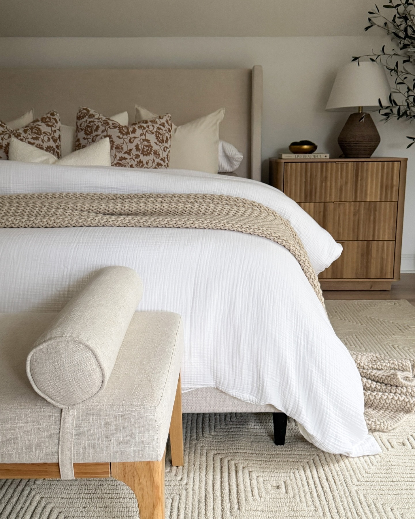 I’ve been dreaming of giving my bedroom a refresh, and here it is! ✨ 

I wanted it to feel cozy, light, and calming—basically a space where I can breathe, relax, and feel at home. Swipe through to see how it all came together!

1. Cozy Bedding
Can we talk about this knit blanket? I mean, is it even a cozy bedroom without one? It’s soft, chunky, and just screams “curl up and relax.” Plus, the linen bench adds a little texture and makes the space feel extra inviting.

2. Dresser 
The dresser was one of the first areas I tackled. I kept it simple but layered it with pieces that make me happy—like this vase filled with faux stems (no watering needed!) and my favorite candle. And that big mirror? It reflects so much light and makes the room feel even brighter!

3. Fluted 3-drawer Dresser
This oversized nightstand moment makes me smile every time I see it. A simple lamp, a couple of books, and a pop of greenery bring the perfect balance of function and style. It’s proof that even small spaces can feel intentional.

4. Media Console
This corner used to feel bare, but just a few touches made it come alive! A simple vase with greenery, some books, and subtle decor keep it feeling effortless but styled. And yes, that’s where we keep the TV—practical but still cute, right?

This refresh wasn’t about perfection—it was about creating a space that feels warm, cozy, and me. 🤎


#BedroomGoals #NeutralBedroom #wayfair #targetstyle #ModernOrganicHome

#LTKHome #LTKStyleTip #LTKSeasonal