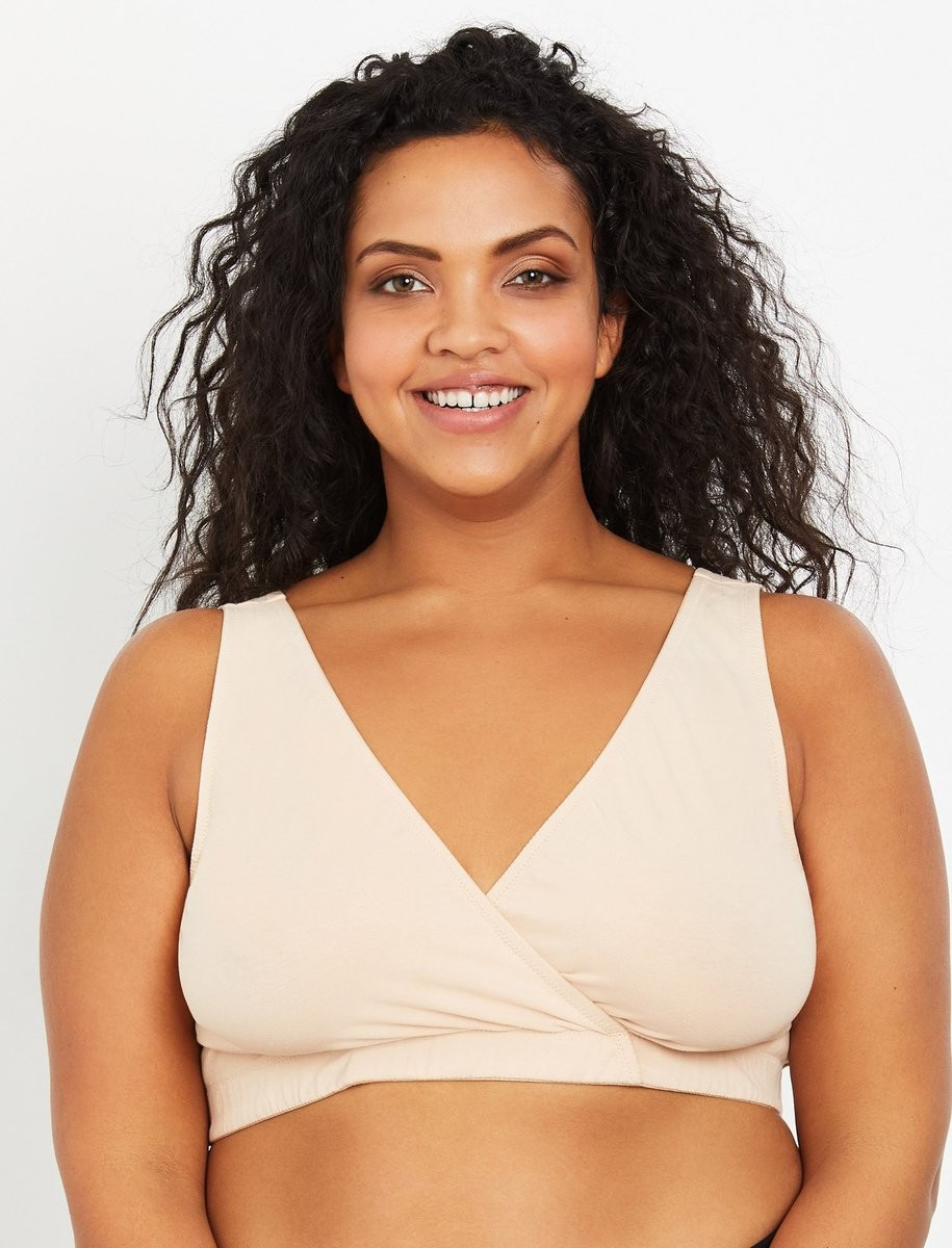 Plus Size Wrap Maternity and Nursing Sleep Bra | Motherhood Maternity