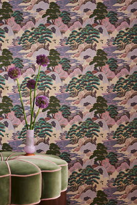 Merve Purple Nature Scene Wallpaper | Anthropologie (US)