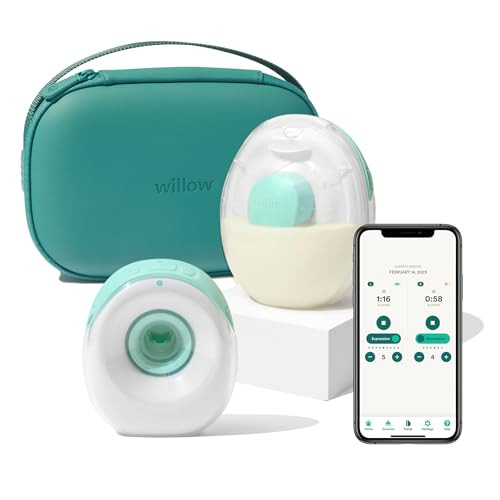 Willow Go - Wearable Breastfeeding Pump and Teal Case - Hands Free Breast Pump | Amazon (US)