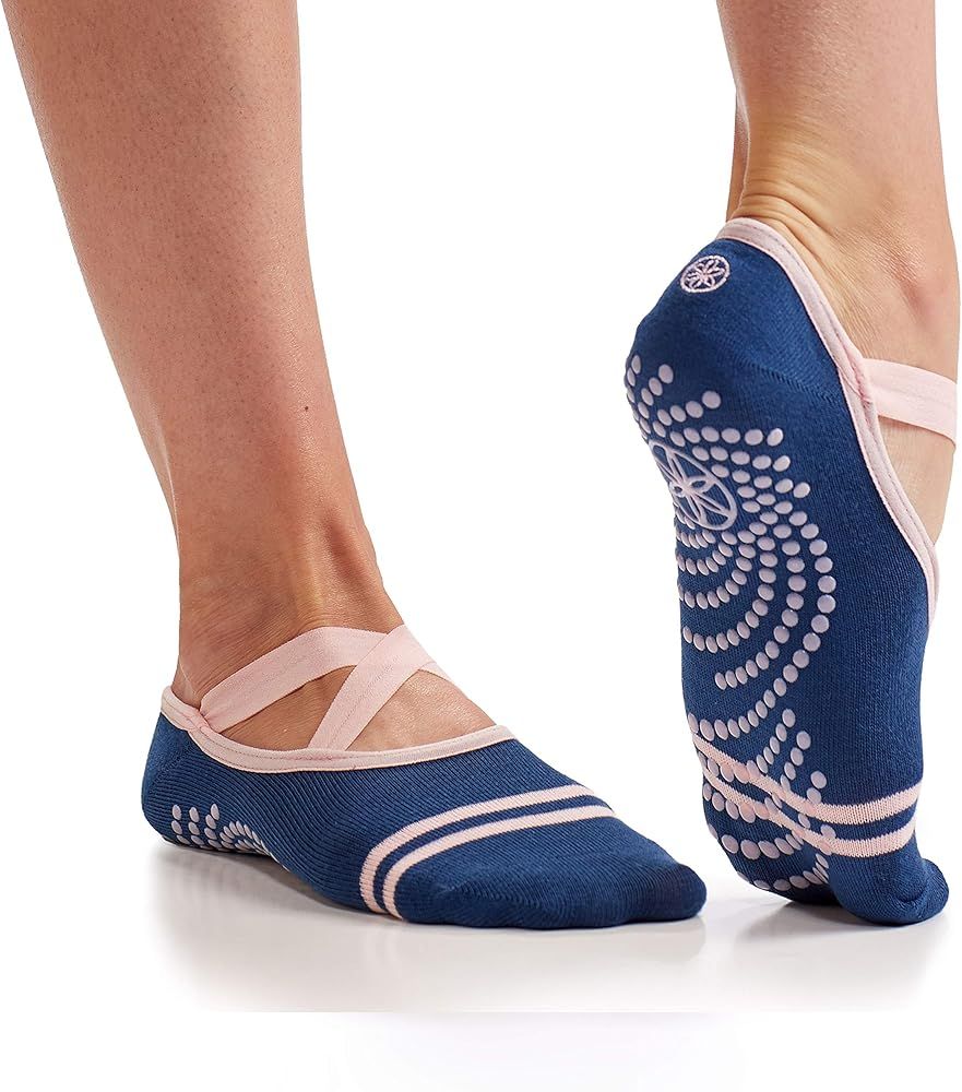 Gaiam Yoga Barre Socks - Non Slip Sticky Toe Grip Accessories for Women & Men | Amazon (US)