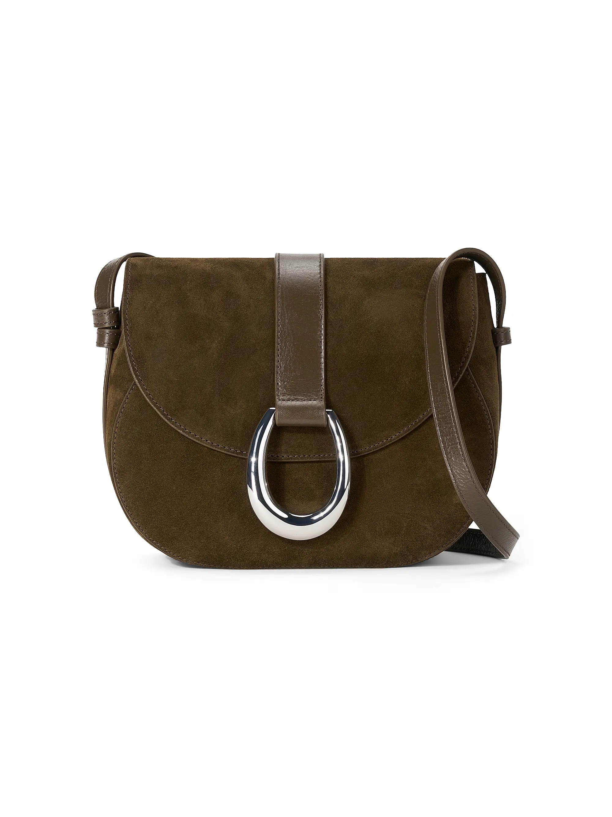 Staud Bella Suede Saddle Bag | Saks Fifth Avenue | Saks Fifth Avenue