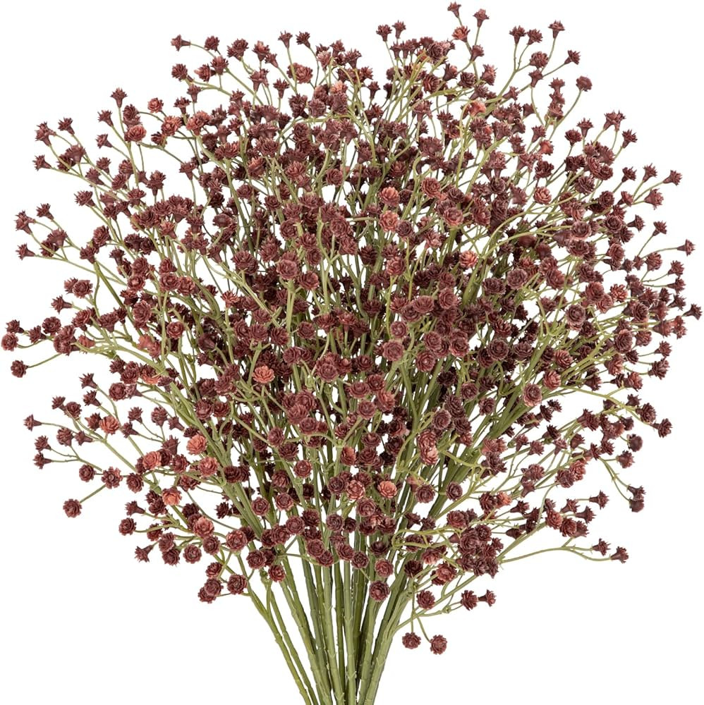10 Pack Baby's Breath Artificial Flowers Bulk 3 Branches Faux Baby Breath Plastic Flowers Fake Gy... | Amazon (US)
