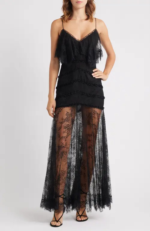 LoveShackFancy Sandy Lace Maxi Dress in Black at Nordstrom, Size 0 | Nordstrom