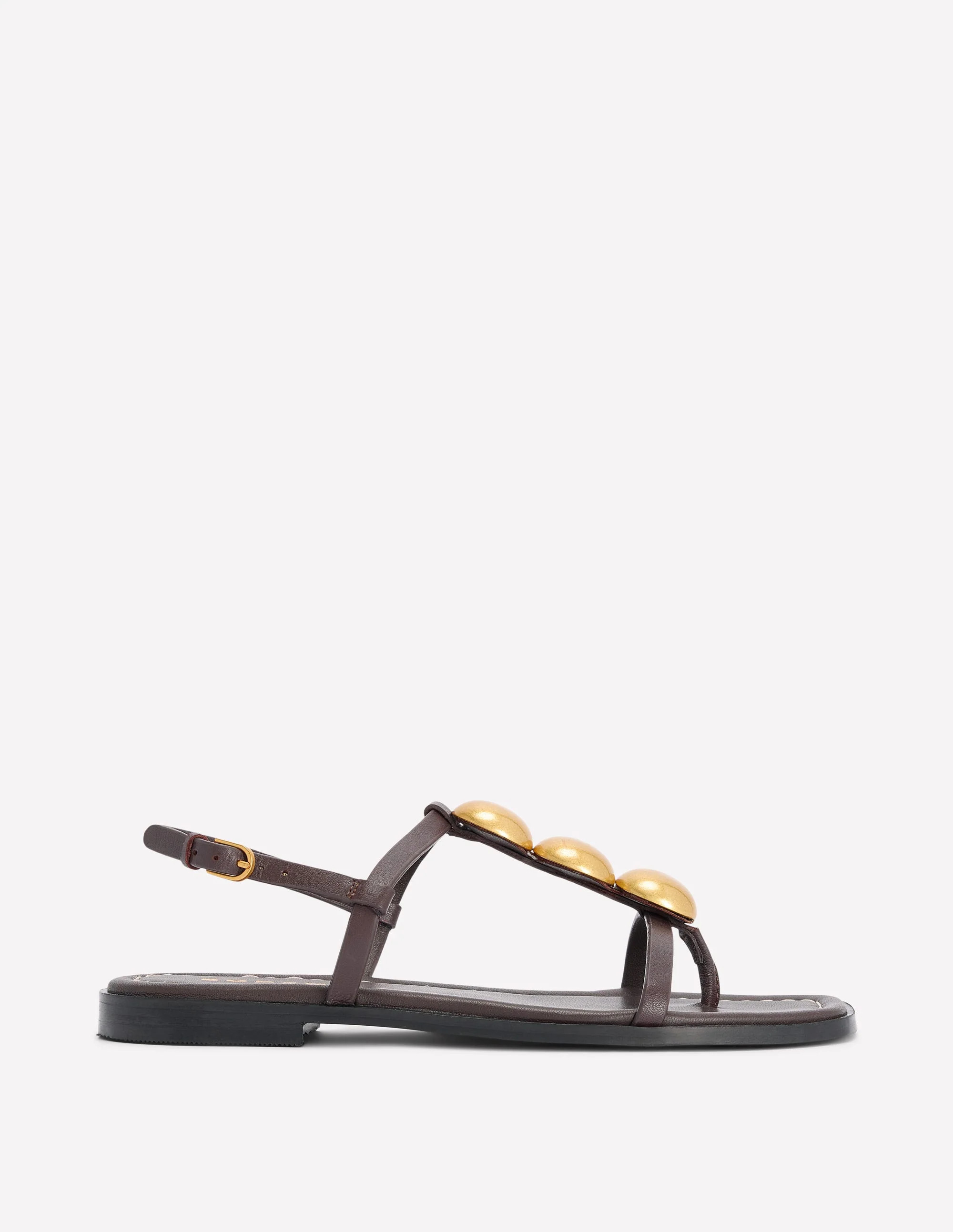 Disc Flat Sandals-Dark Chocolate | Boden (US)