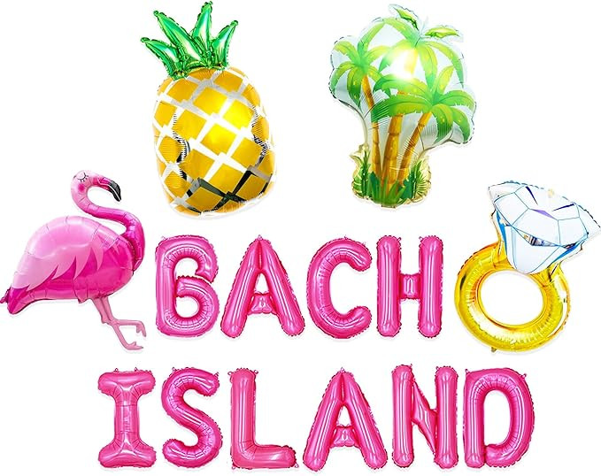 JeVenis Bach Island Balloon Banner Flamingo Tree Ring Balloon for Love Island Themed Bachelorette... | Amazon (US)