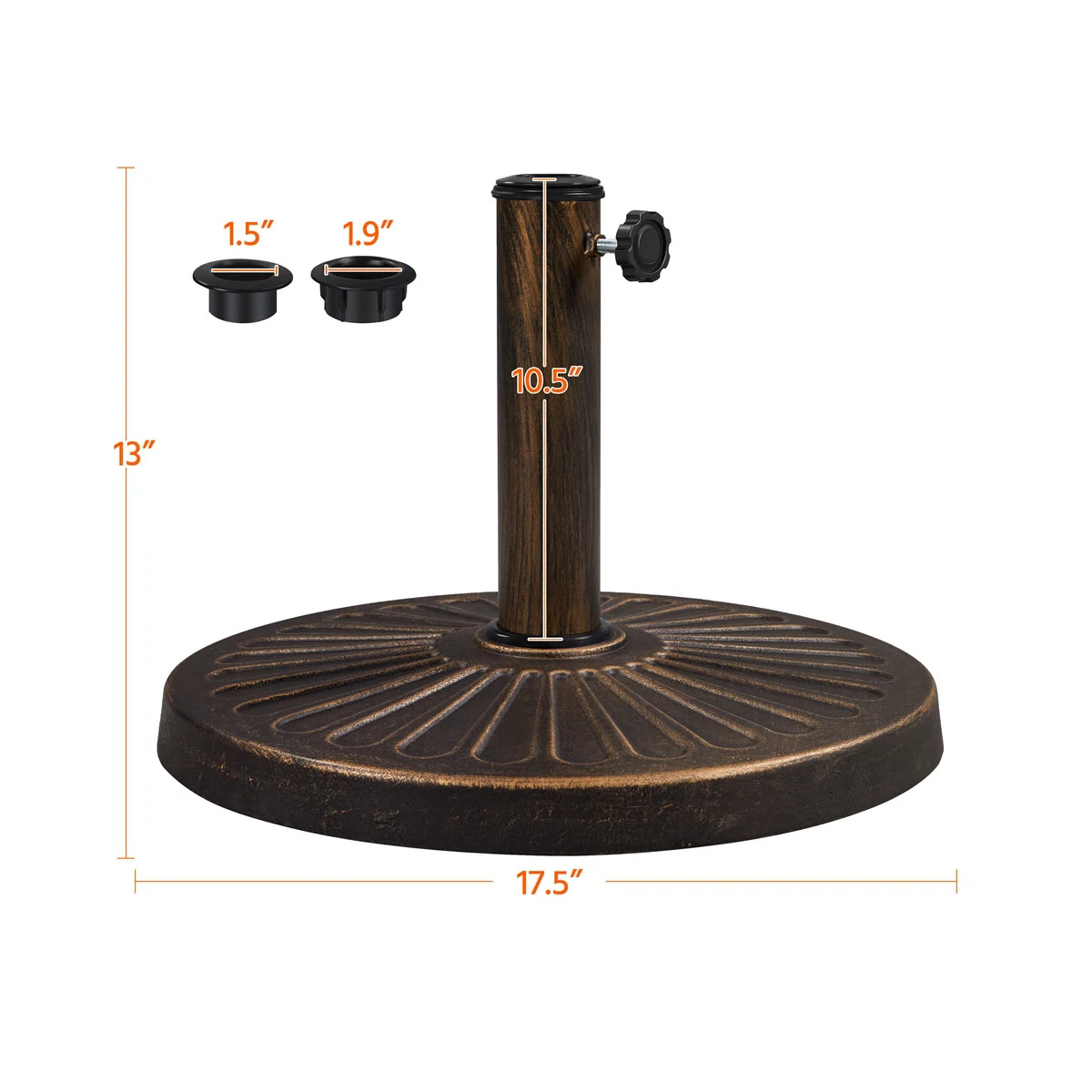 Autumm Outdoor Patio Heavy Duty Wind-Resistant Market Umbrella Base Stand | Wayfair North America