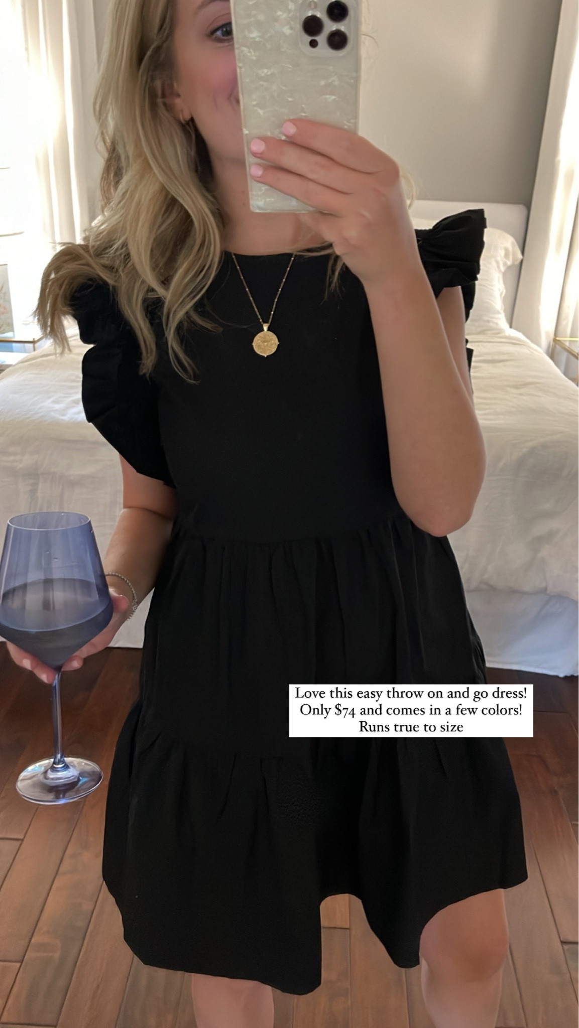 Throw on and go dress. Comes in a few colors perfect for game day. True to size but if you have a large chest you may need to size up!! #lbd #gameday #blackdress #casualstyle 

#LTKstyletip #LTKfindsunder100