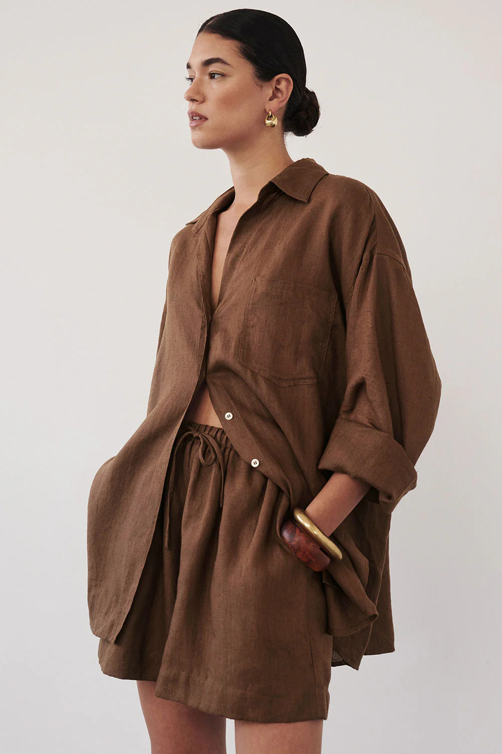 LUNE FONDANT LINEN SHORT | DISSH