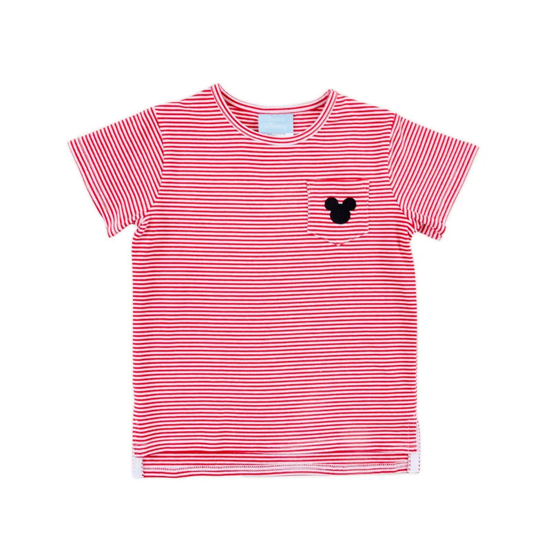 Mouse Ears Red Stripe Short Sleeve Pocket Shirt | Classic Whimsy