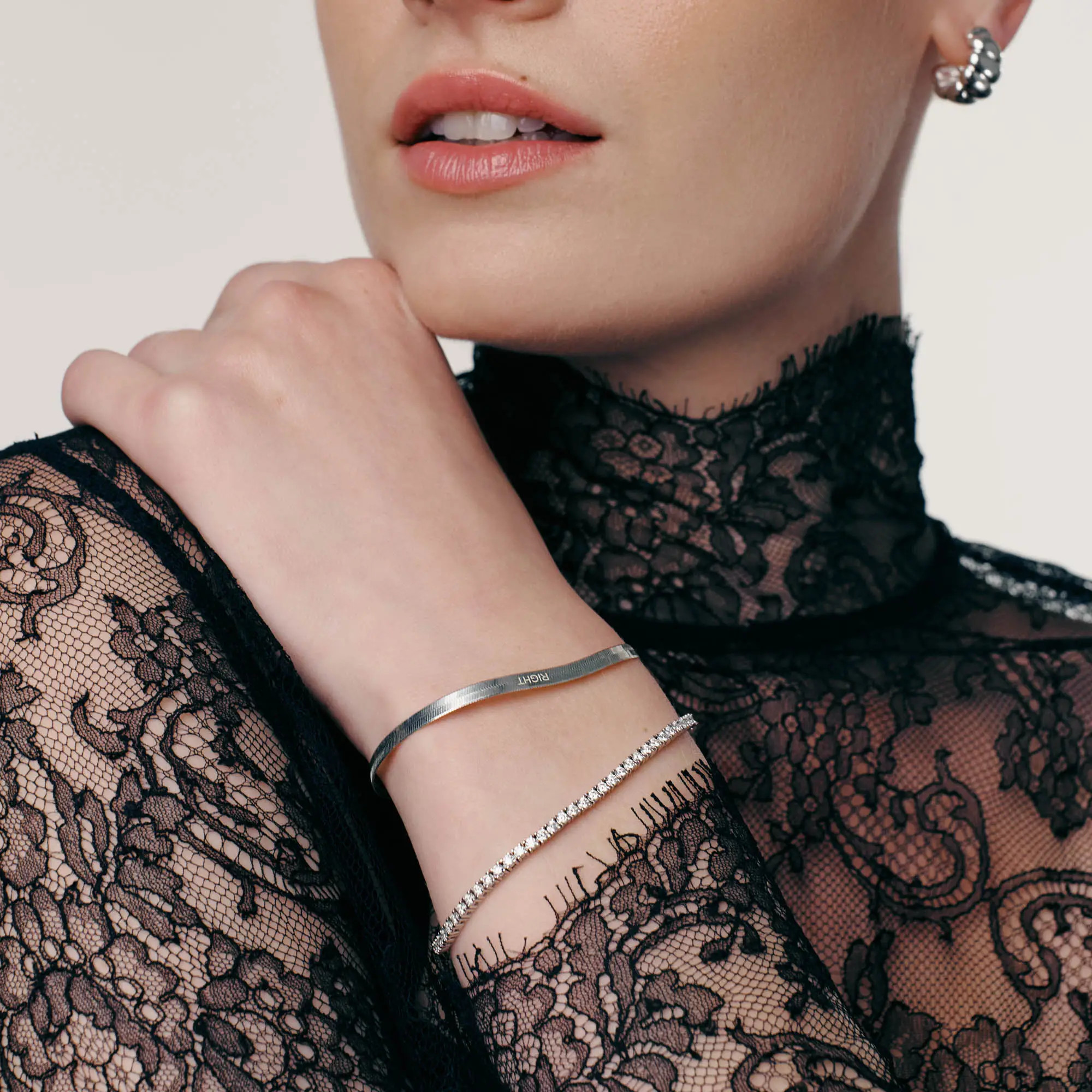 Glamorous Evening Set - Silver With Moissanite | Oak & Luna (US)