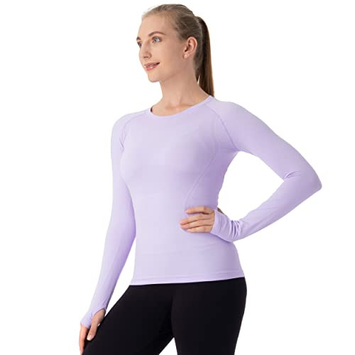 MathCat Seamless Workout Shirts for Women Long Sleeve Yoga Tops Sports Running Shirt Breathable A... | Amazon (US)